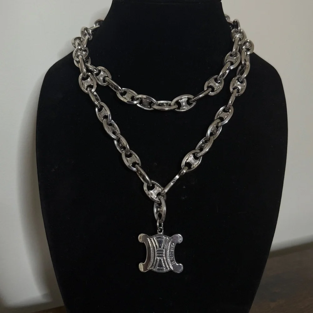 Silver Celine belt/necklace w/coa - Picture 2 of 6